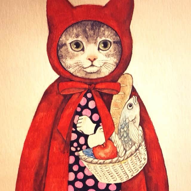 ヒグチユウコさんのインスタグラム写真 ヒグチユウコinstagram オオカミと猫頭巾の新シリーズ 伊勢丹新宿の二階トーキョー解放区にて本日よりデビューです ボリスロゴトートもノベルティで再登場 ヒグチユウコ メラントリックヘムライト 2月26日 12時56分