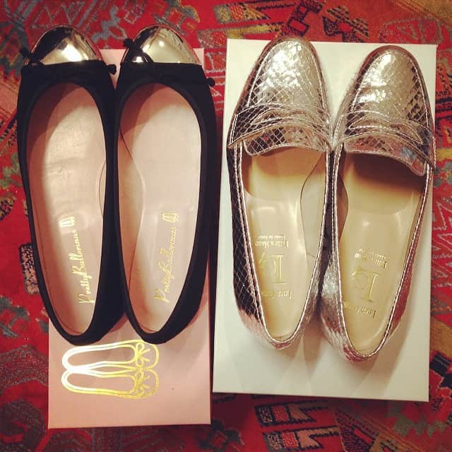 笛木優子のインスタグラム：「春靴。ペタンコ👟👠🎀」