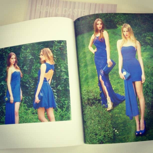 フラビオカステラーニのインスタグラム：「New catalog, NEW COLLECTION!!! #flaviocastellani #springsummer #dress #blue」