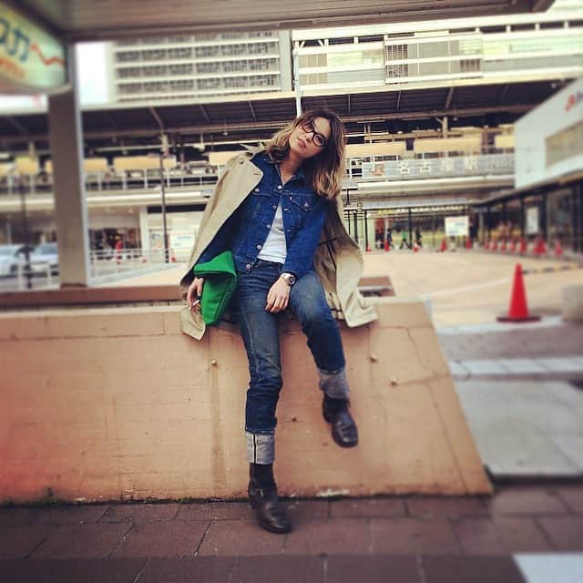 のインスタグラム：「Tokyo➡︎Nagoya🚅 #nagoya #station #party #jet #denim #rrl #levis #vintage #jcrew #topshop #bagsinprogressnyc #moscot #chippewa #boots #根本さんありがとx #foremost #ericore」