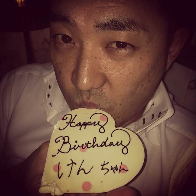 仁科仁美のインスタグラム：「Lovely Kenchan!!! 遅くなってごめんね⤴︎ おめでとう⤴︎」