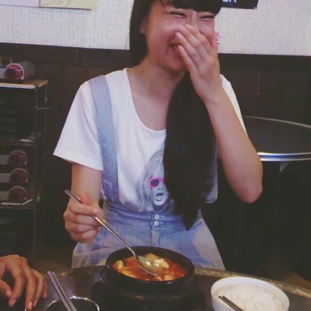 新井郁花のインスタグラム：「メンバーとスタッフさんと韓国料理💖💖💖」