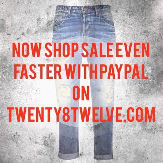 トゥエンティーエイトトゥエルブのインスタグラム：「T8T welcomes PayPal to our website, so now you can shop faster, safer and easier with us! Happy shopping! #shopping #paypal #twenty8twelve #sale #ss14 #denim #luxurybrand #premiumdenim #shop #t8t」