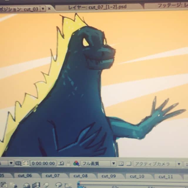 松谷ヒロキのインスタグラム：「#working #明日〆切 #（￣Д￣;）」