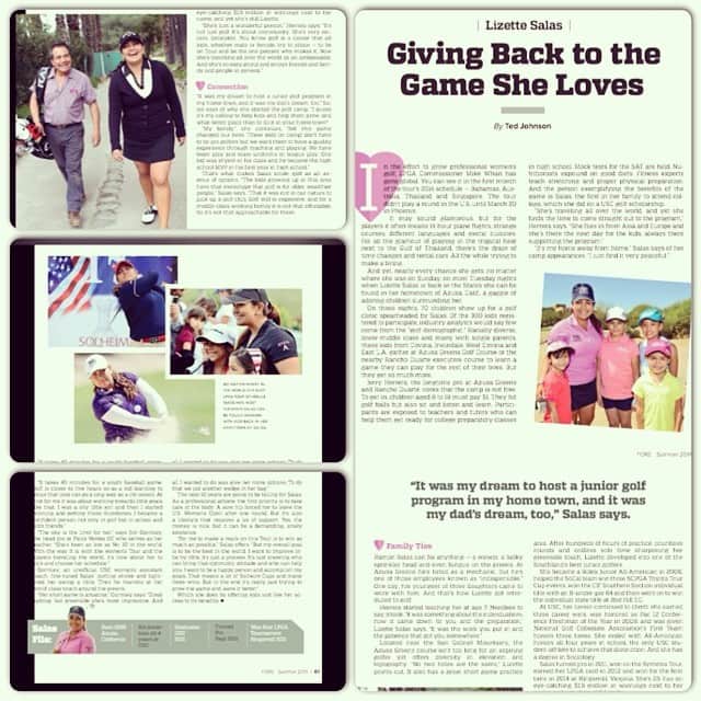 リセット・サラスのインスタグラム：「Thank you #ForeMagazine for featuring my story in this months issue! 💜👍⛳️」