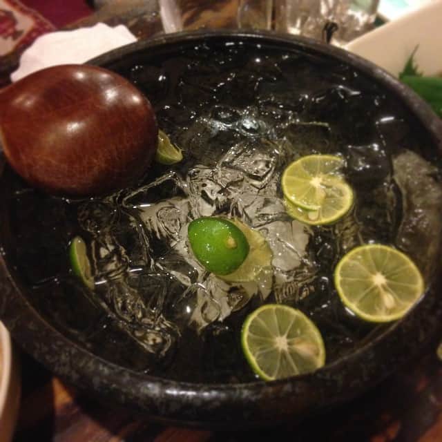 のインスタグラム：「すだちの焼酎だぜ♡」