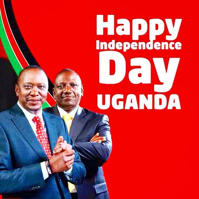 ウフル・ケニヤッタのインスタグラム：「Happy Independence Day Uganda」