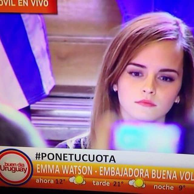 エマ・ワトソンさんのインスタグラム写真 - (エマ・ワトソンInstagram)「On the Uruguayan news! 📺❤️」9月18日 7時58分 - emmawatson