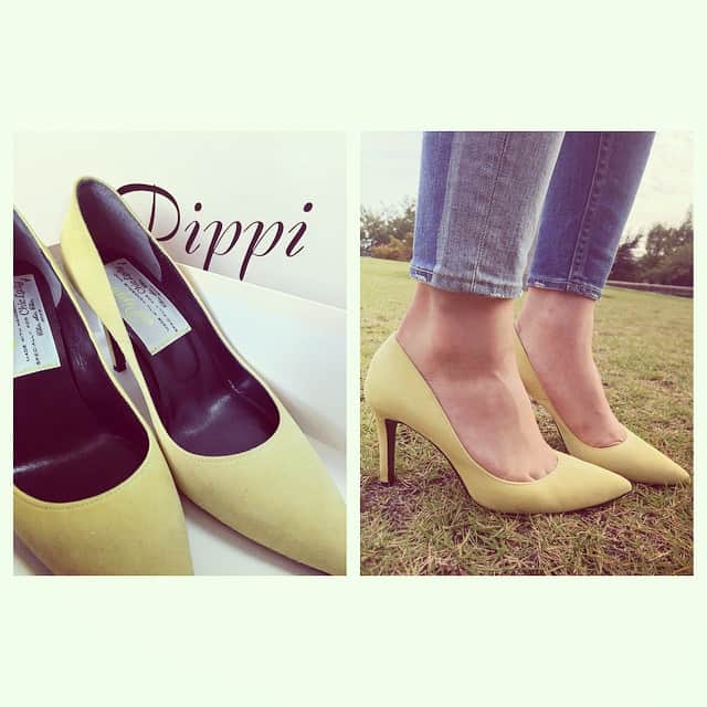 のインスタグラム：「pippiの黄色のパンプスお気に入り👠 #pippi #パンプス #favorite #cute #ootd #fashion」