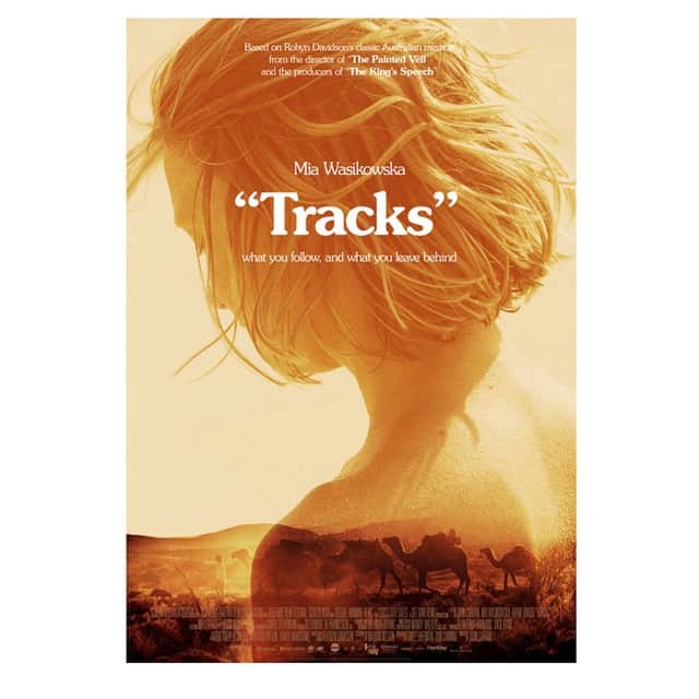 ミア・ワシコウスカのインスタグラム：「Beautiful fan made poster of Tracks. Have any of you already watched Tracks? I saw it three days ago, it's so beautiful, through the cinematography to Mia's performance. Absolutely fantastic. I hope you guys can watch it!!!! #miawasikowska #tracks #film #johncurran」