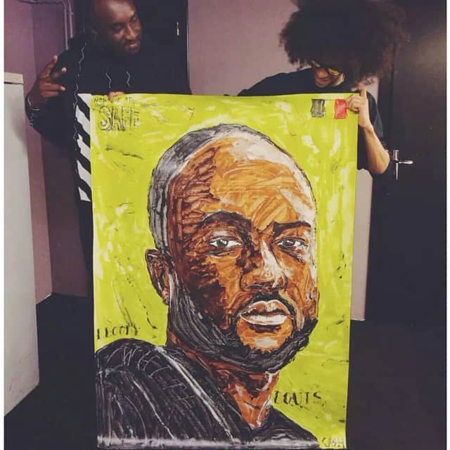 CASH（Carl Anders Sven Hultin）のインスタグラム：「w/ Virgil Abloh 🎨⚠💥 / last night at #nwaSAFE #bloodylouis 📷 by @nicolaslefebure」