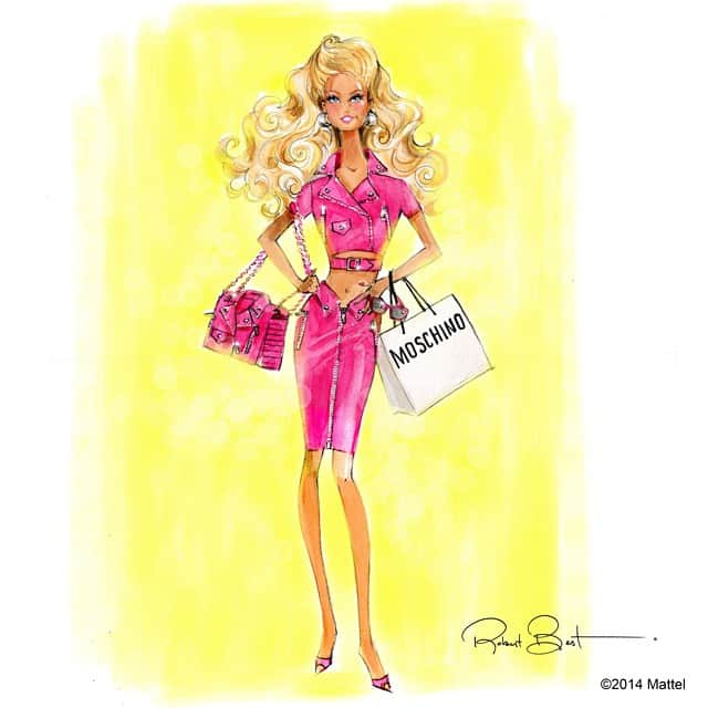 バービーさんのインスタグラム写真 - (バービーInstagram)「Art imitates life! Love this illustration of the Barbie-inspired @moschino collection designed by @itsjeremyscott 🎀 #jeremyscott #moschino #barbie #barbiestyle」10月17日 7時56分 - barbiestyle