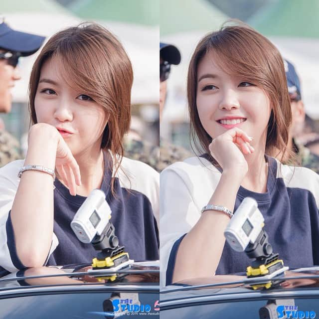 ミナ（Minah）のインスタグラム：「141002 @ Ground Forces Festival Event | credit: The Studio 스피넬 |」