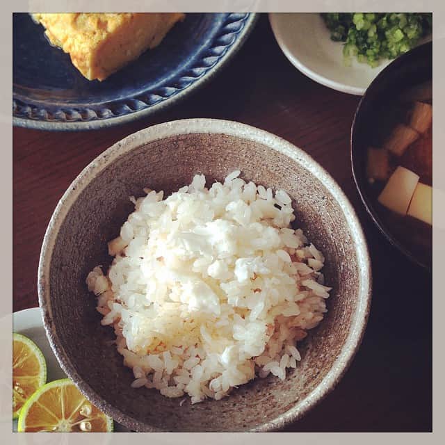 志摩有子さんのインスタグラム写真 - (志摩有子Instagram)「昨夜の鯛しゃぶの残りを炊き込んだ鯛めしで昼ごはん。梅干しを隠し味に。甘い卵焼きと一緒に。 #昼ごはん」10月20日 13時48分 - ariko418