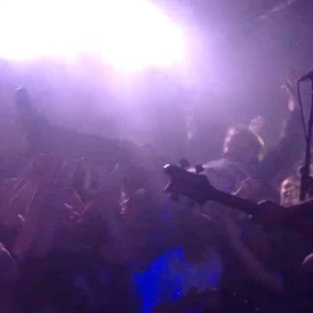 クラクソンズのインスタグラム：「Carnage in Glasgow last night. Ere we, ere we, ere we f****** go ❤️ #klaxonslive #glasgow #crowdsurfers」