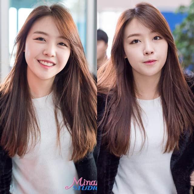 ミナ（Minah）のインスタグラム：「[FANTAKEN] 141120 @ Incheon International Airport~✈️💙 | Full Credit To: Minah Studio |」