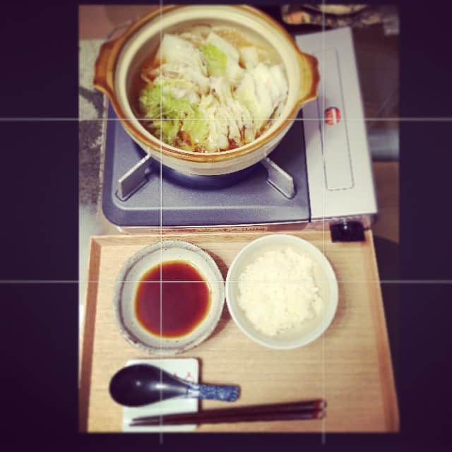 笛木優子のインスタグラム：「1人鍋🍲 ミルフィーユ鍋は簡単で美味しい🙆😁」