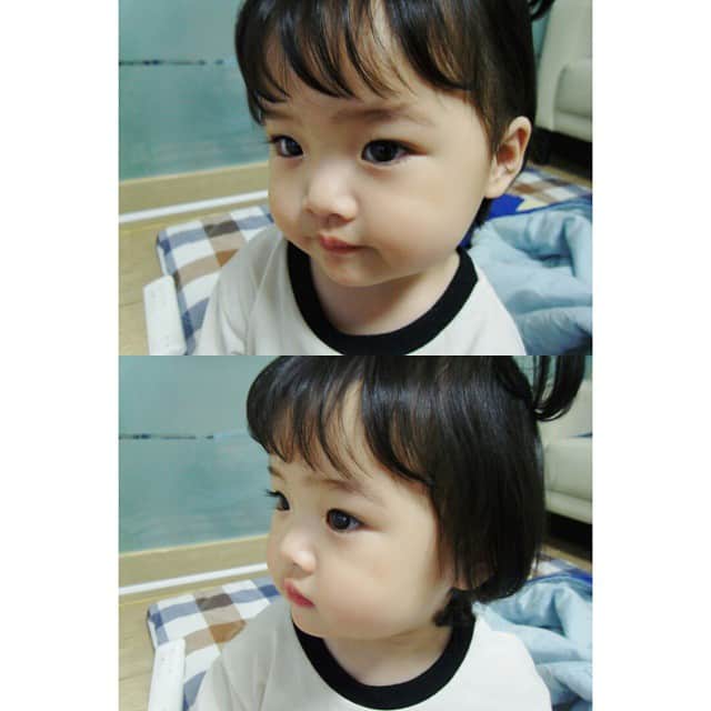 クォン・ユリさんのインスタグラム写真 - (クォン・ユリInstagram)「흠. 초롱초롱  #권율이 ❤ #옆모습성애자 되렵니더. #육아 #일상」12月6日 4時24分 - 1004yul_i