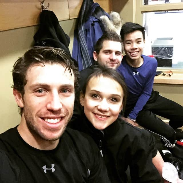 リュボーフィ・イリュシェチキナ&ディラン・モスコビッチのインスタグラム：「Getting pumped for nationals and Europeans (Patrick)!!! @dyland1984 @namnamnoodle」