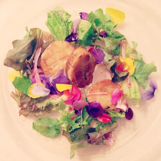 満島ひかりのインスタグラム：「Opheliaのサラダ.* 💛 （劇場の隣のレストランにて） #埼玉芸術劇場」