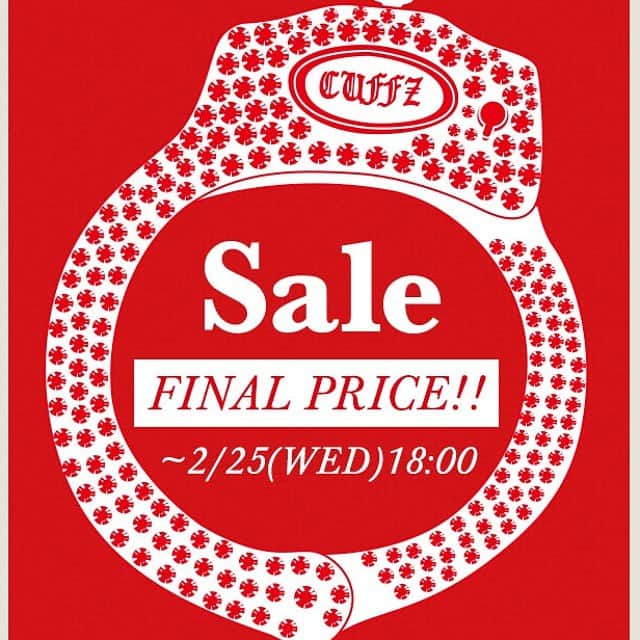 カフスバイリンツのインスタグラム：「http://www.cuffz.jp The final sale is closing at 6pm!」